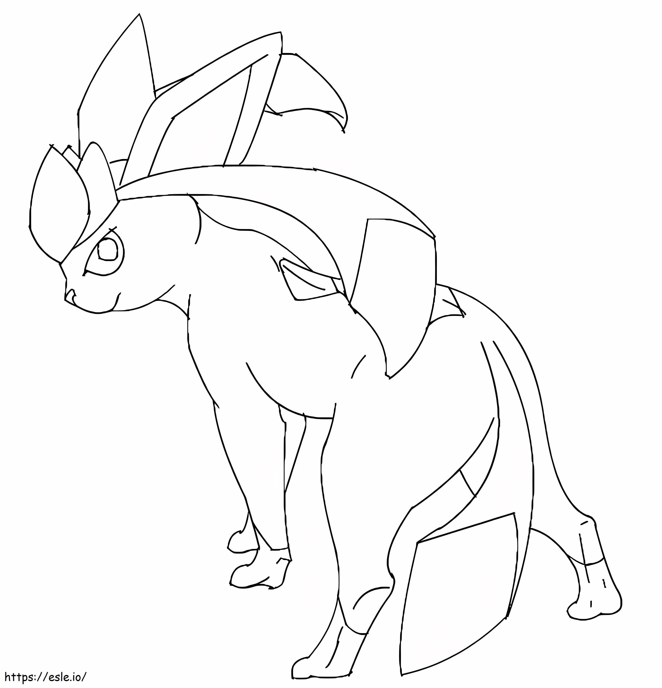 Print leafeon pokemon coloring page