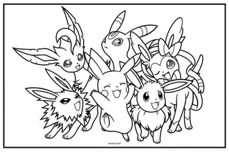 Eevee coloring pages free to print and color pdfs