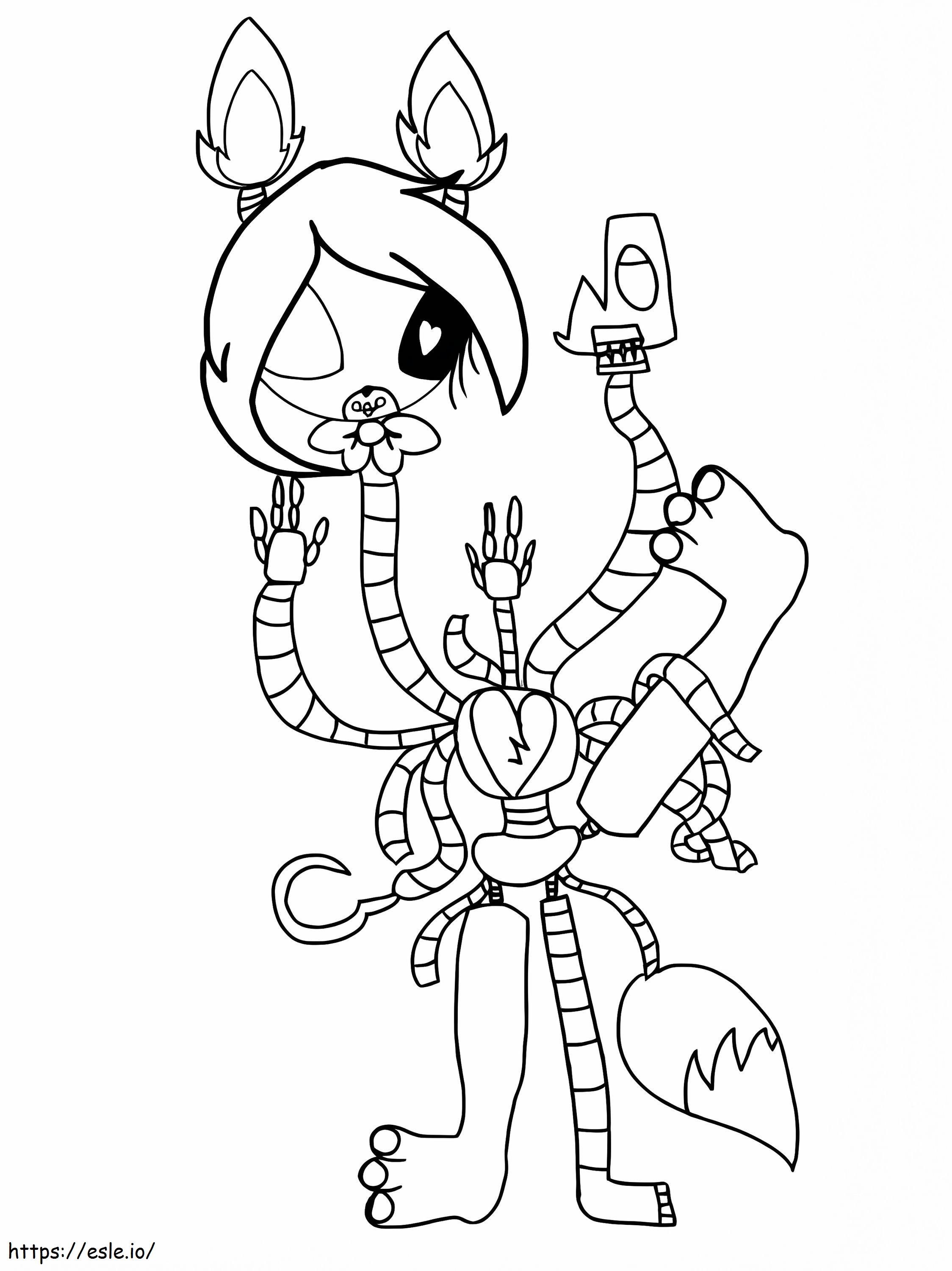 Mangle fnaf coloring page