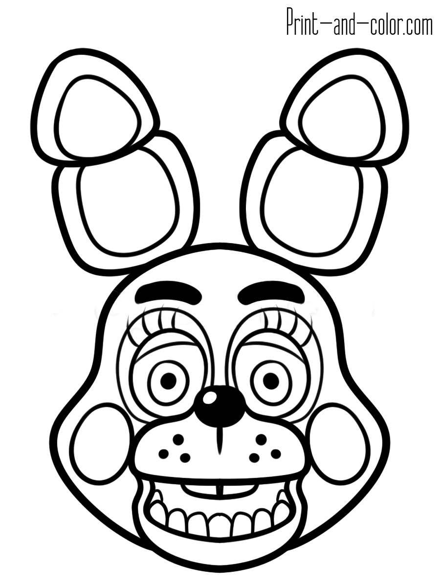 Five nights at freddys coloring pages print and color