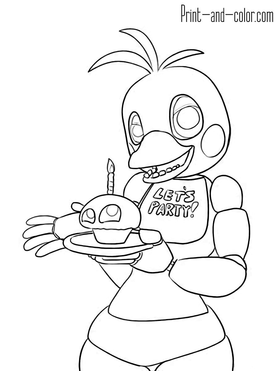 Five nights at freddys coloring pages print and color