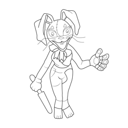 Mangle fnaf coloring page for kids