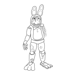 Mangle fnaf coloring page for kids