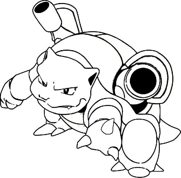 Blastoise pokemon coloring page