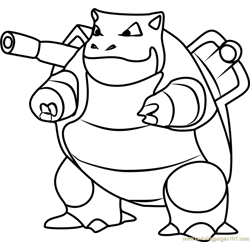 Blast pokemon coloring pages for kids