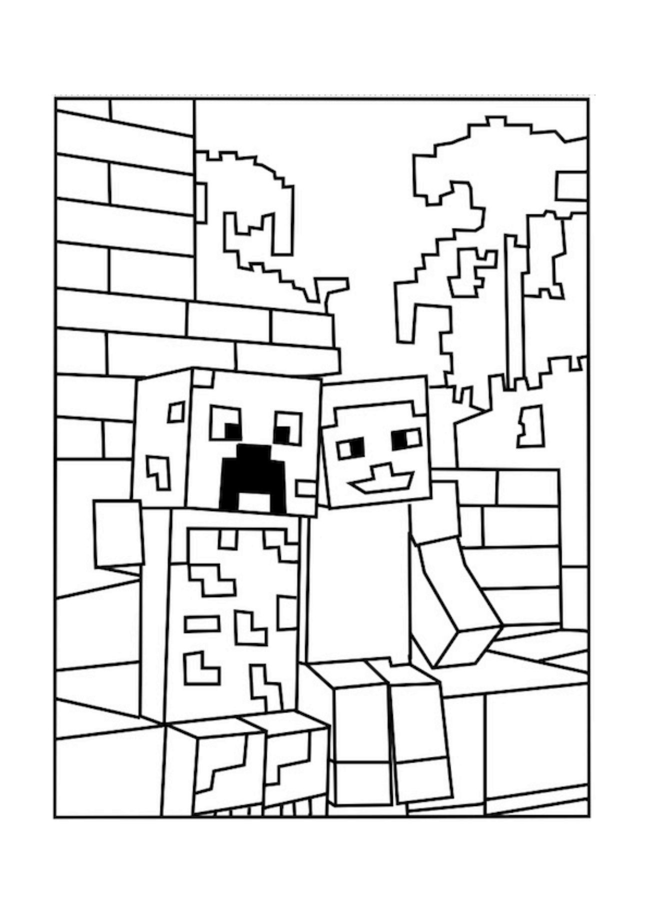 Minecraft coloring pages