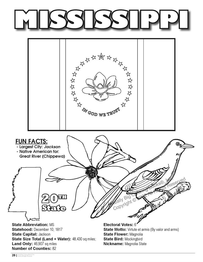 Mississippi state coloring book