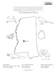 Mississippi coloring page