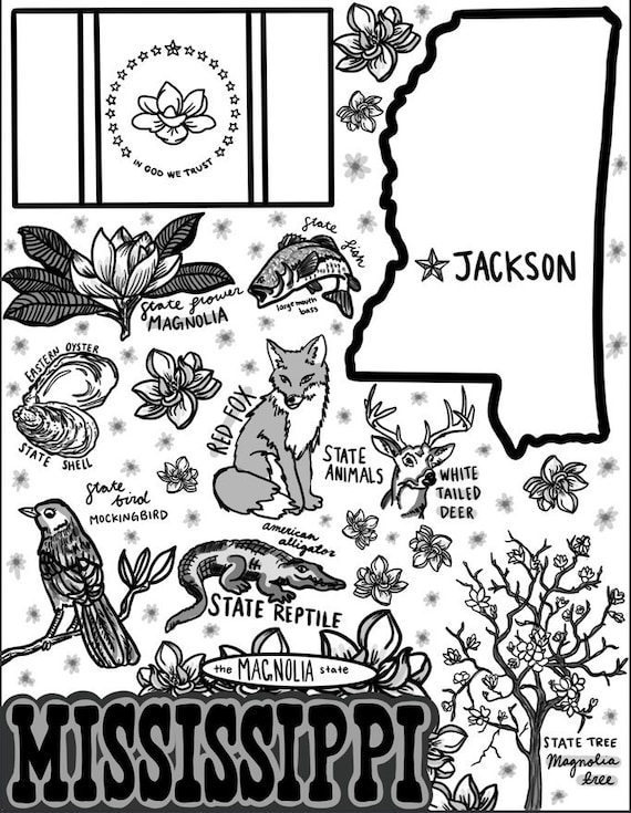 Mississippi coloring page