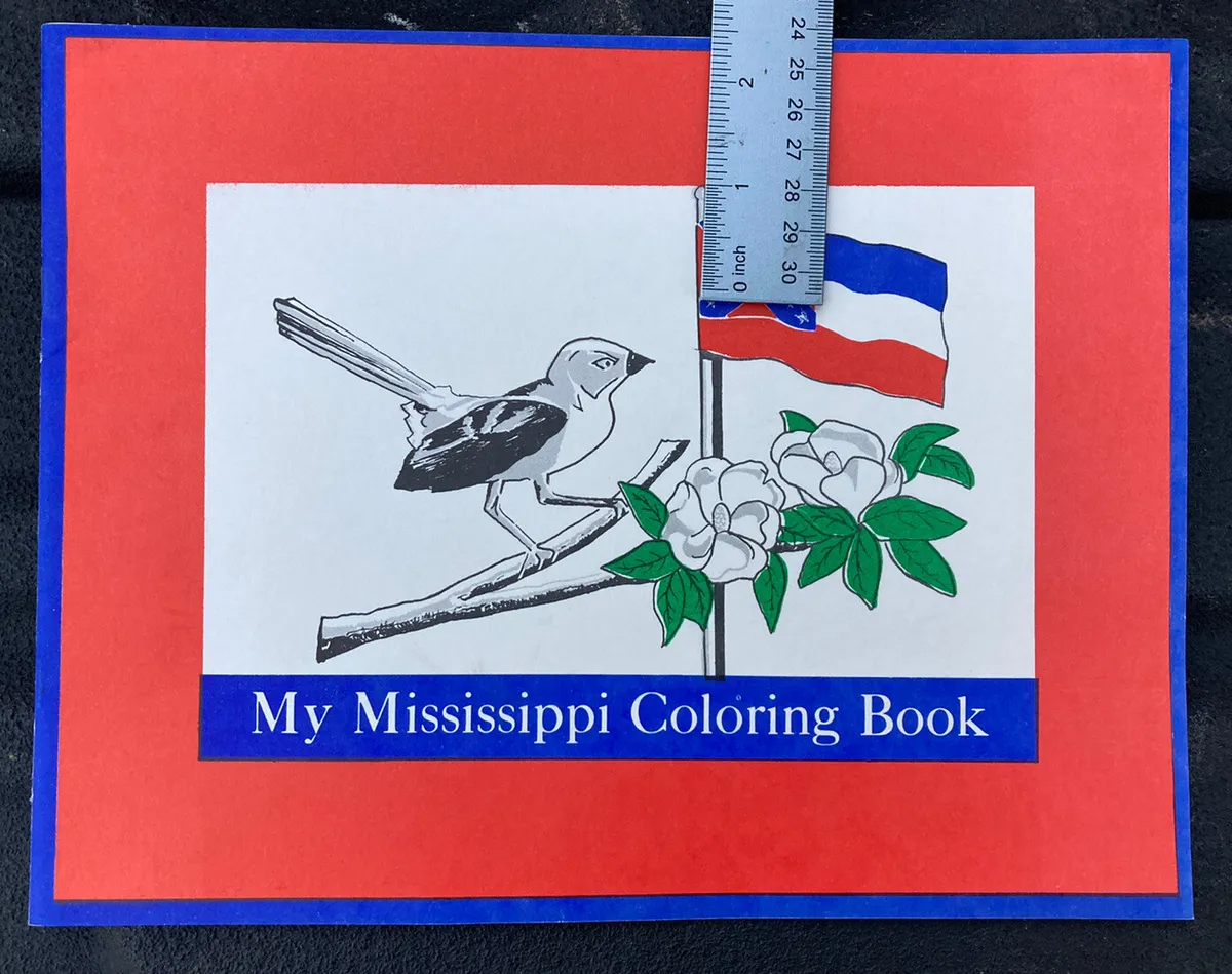 Vintage my mississippi coloring book cleveland miss bolivar county library