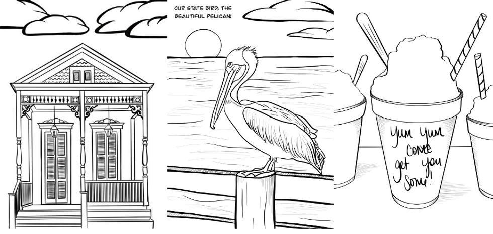 Louisiana artist offers free coloring pages of new orleans bayou life