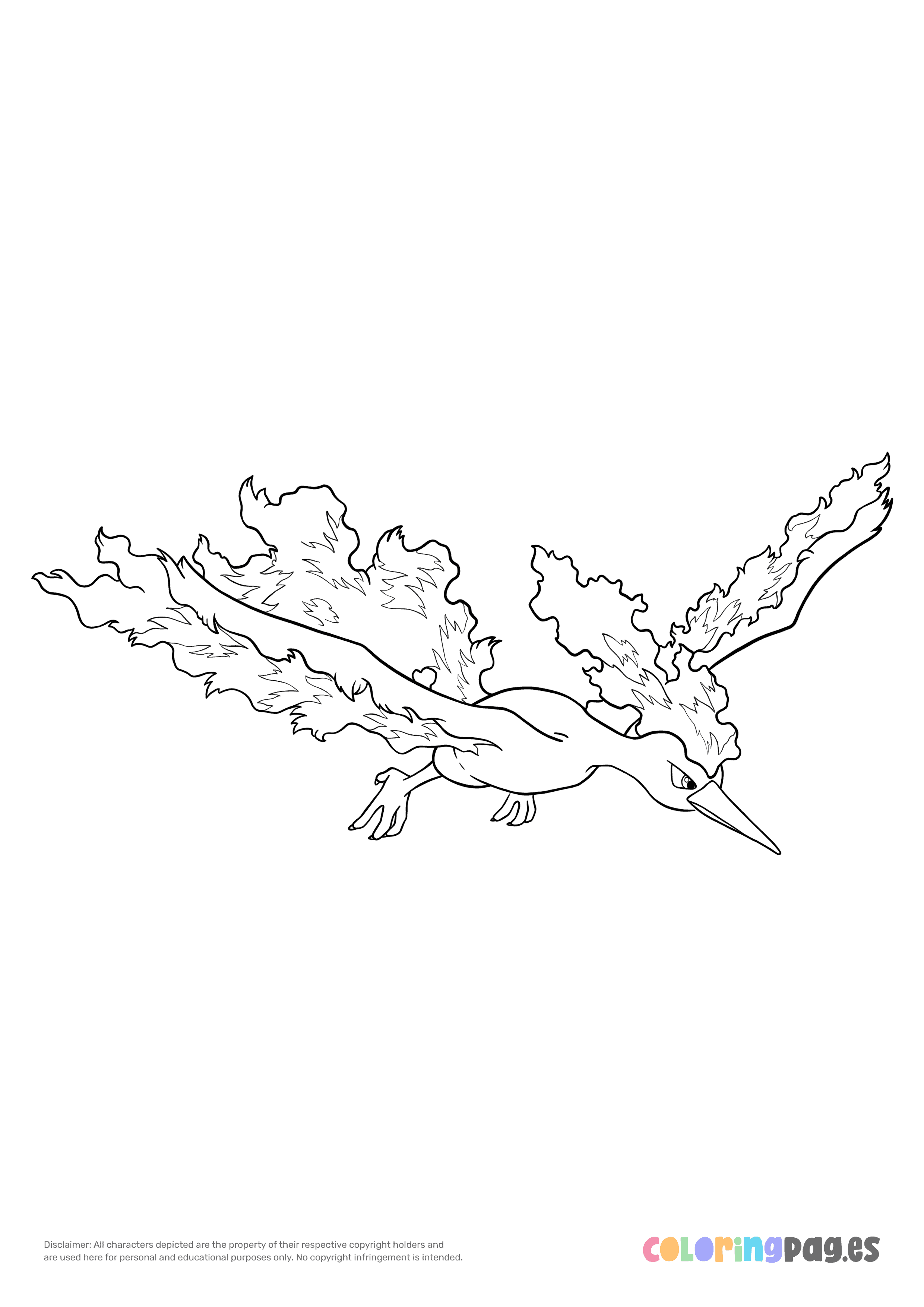 Moltr coloring page