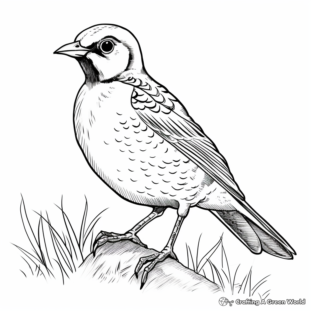 Western meadowlark coloring pages