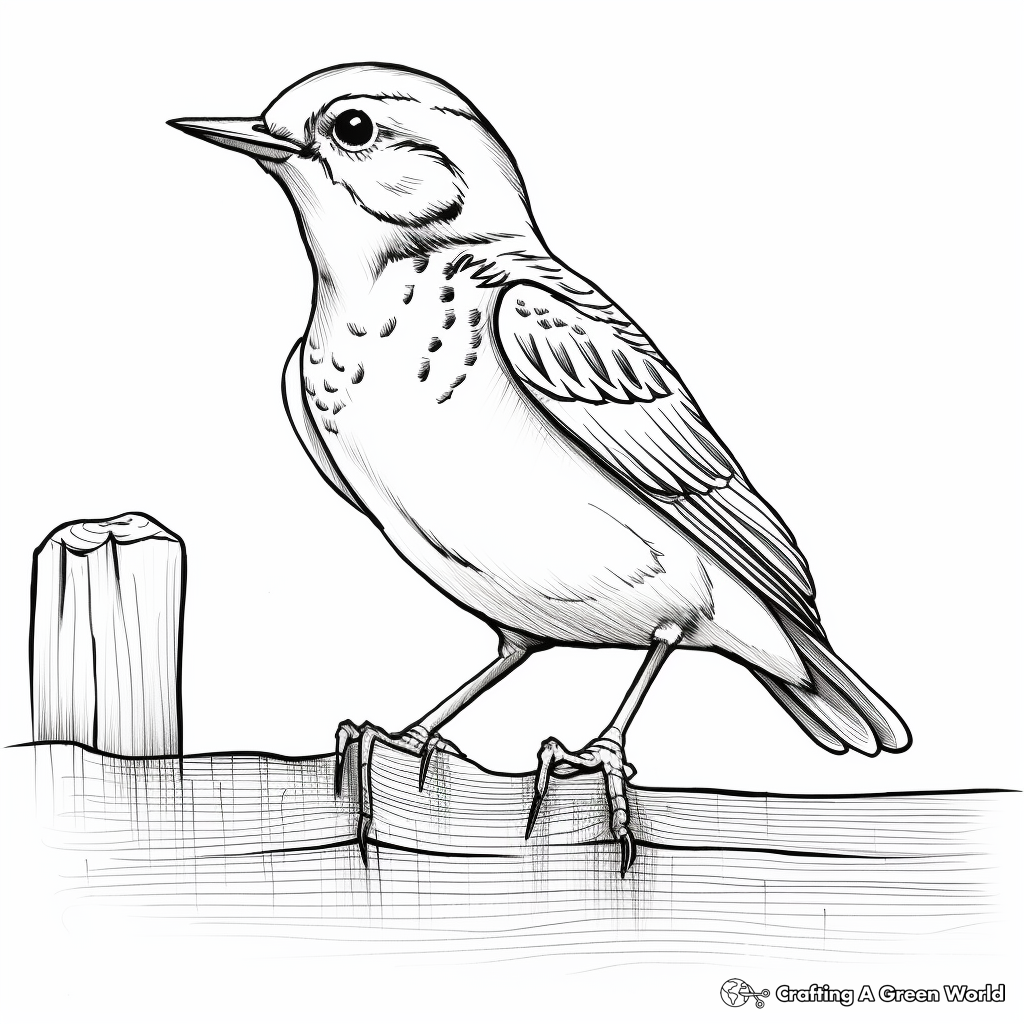 Western meadowlark coloring pages