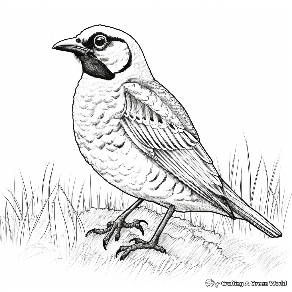 Western meadowlark coloring pages