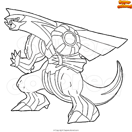 Coloring page pokemon palkia