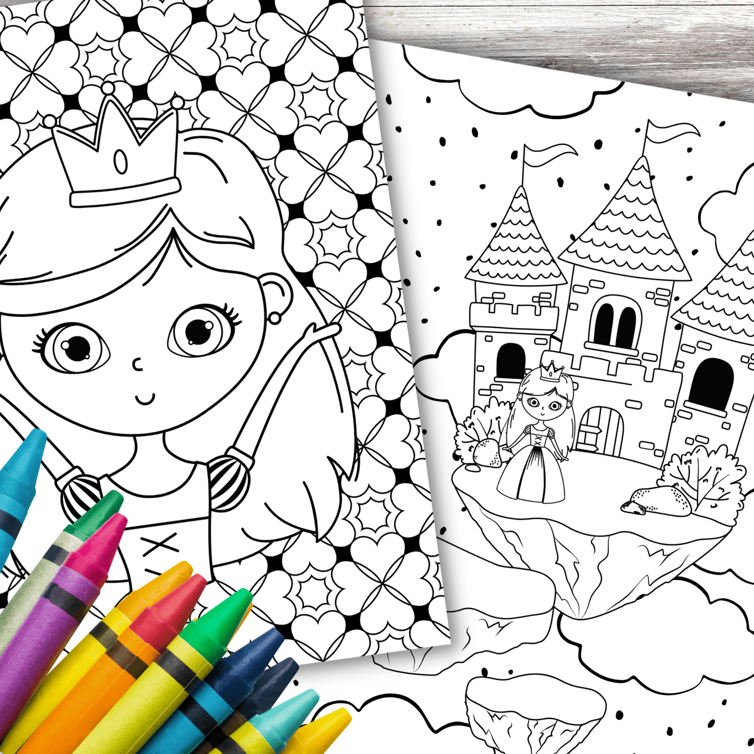 Princess coloring pages free download â in the bag kids crafts