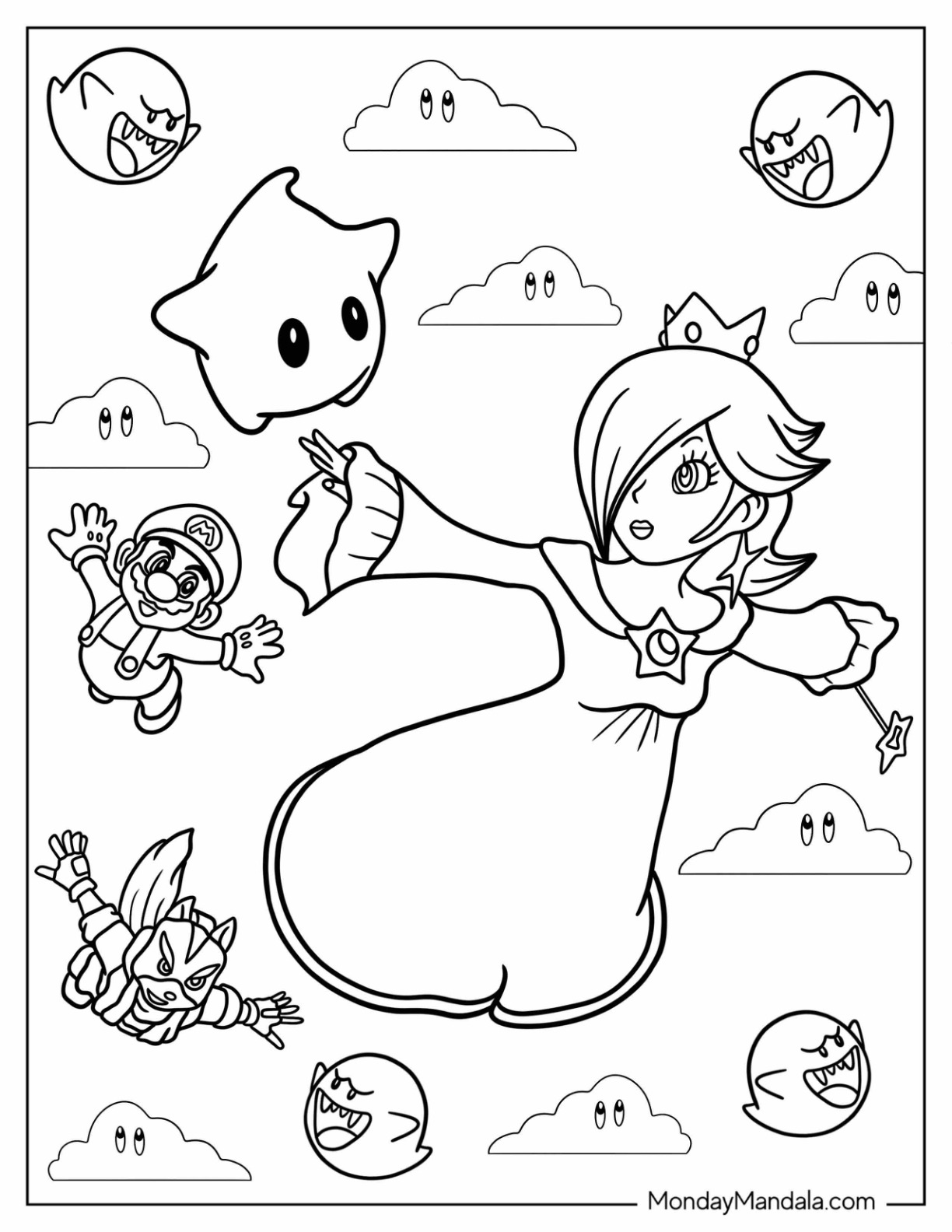 Rosalina coloring pages free pdf printables