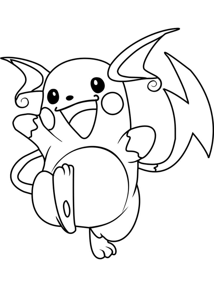 Pokemon raichu coloring pages