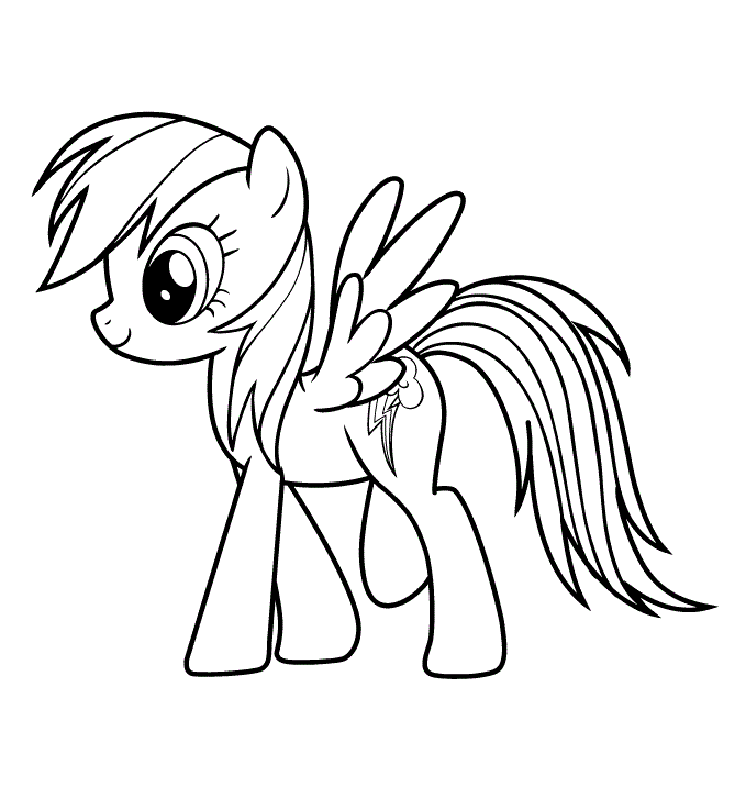 Rainbow dash coloring pages printable for free download