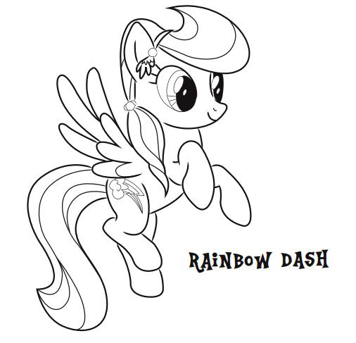 Rainbow dash coloring pages