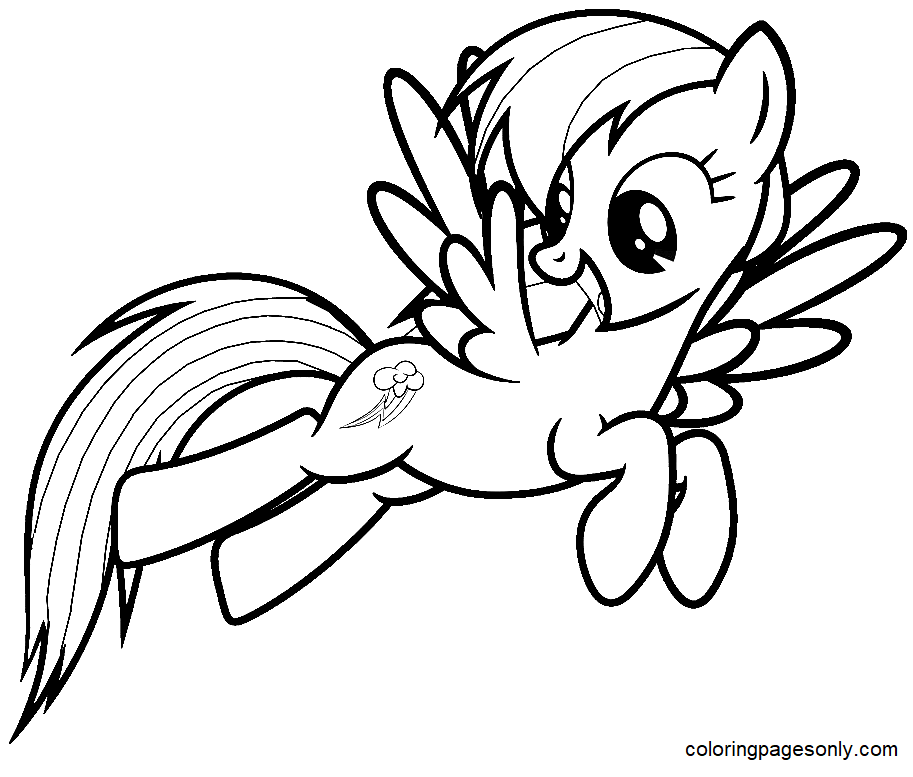 Rainbow dash coloring pages printable for free download