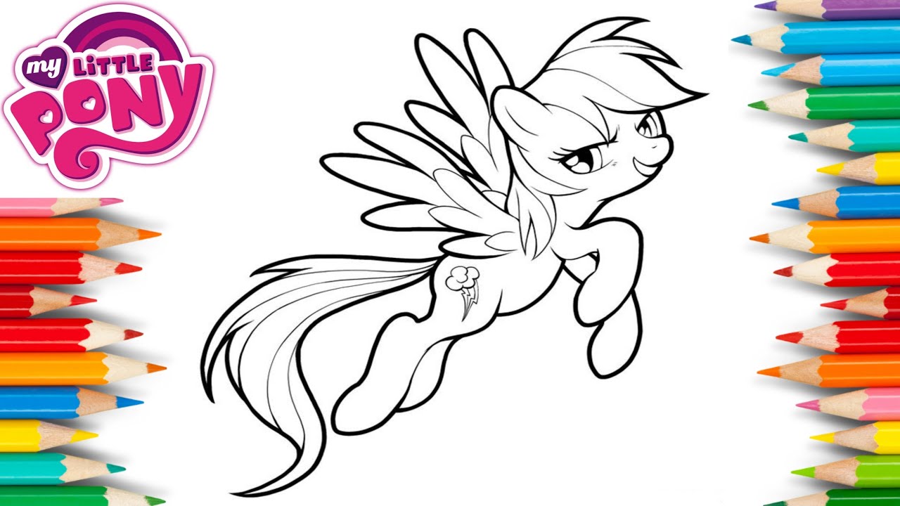 Coloring my little pony rainbow dash coloring pages my little pony friendship is magic
