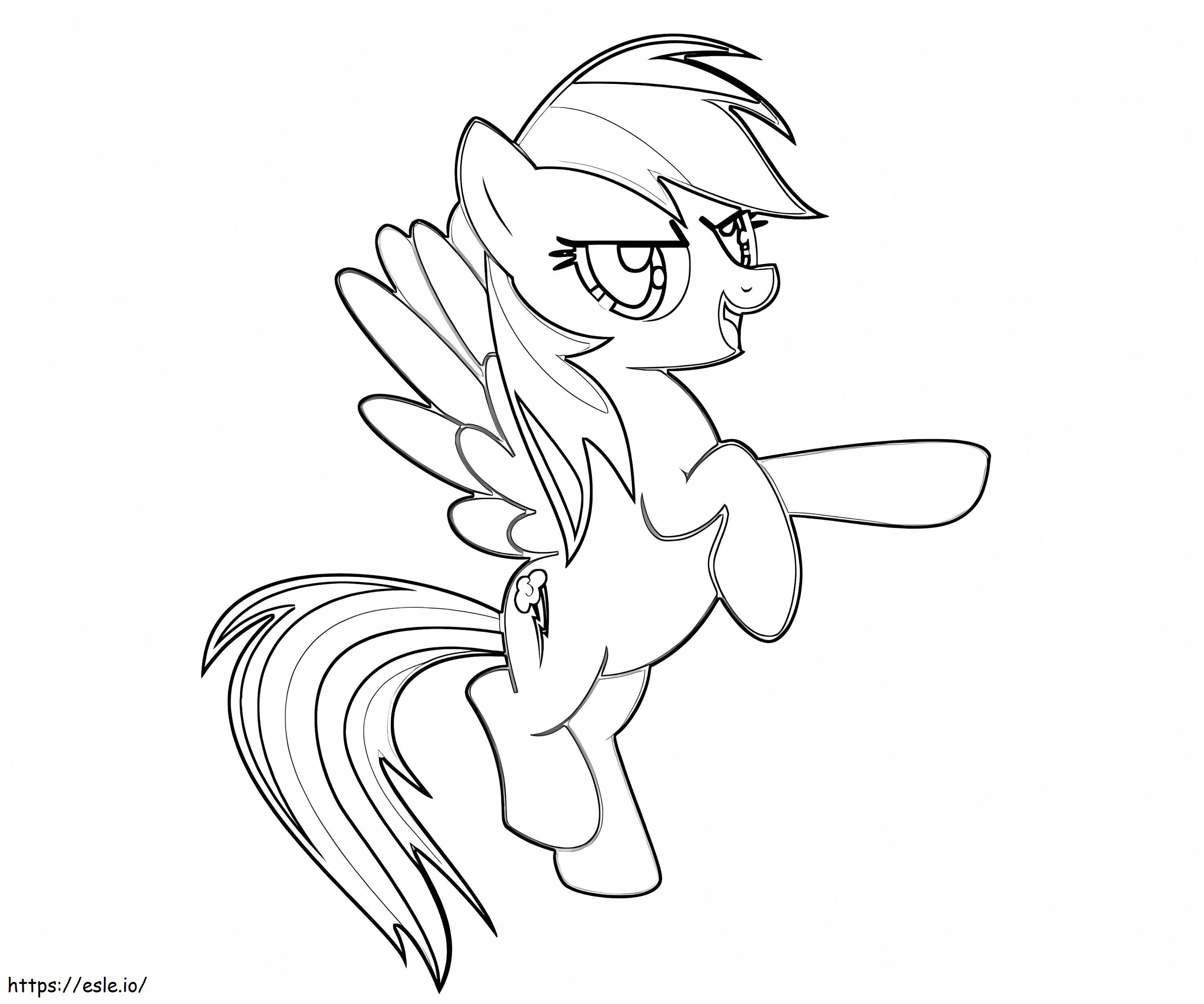 Cool rainbow dash coloring page