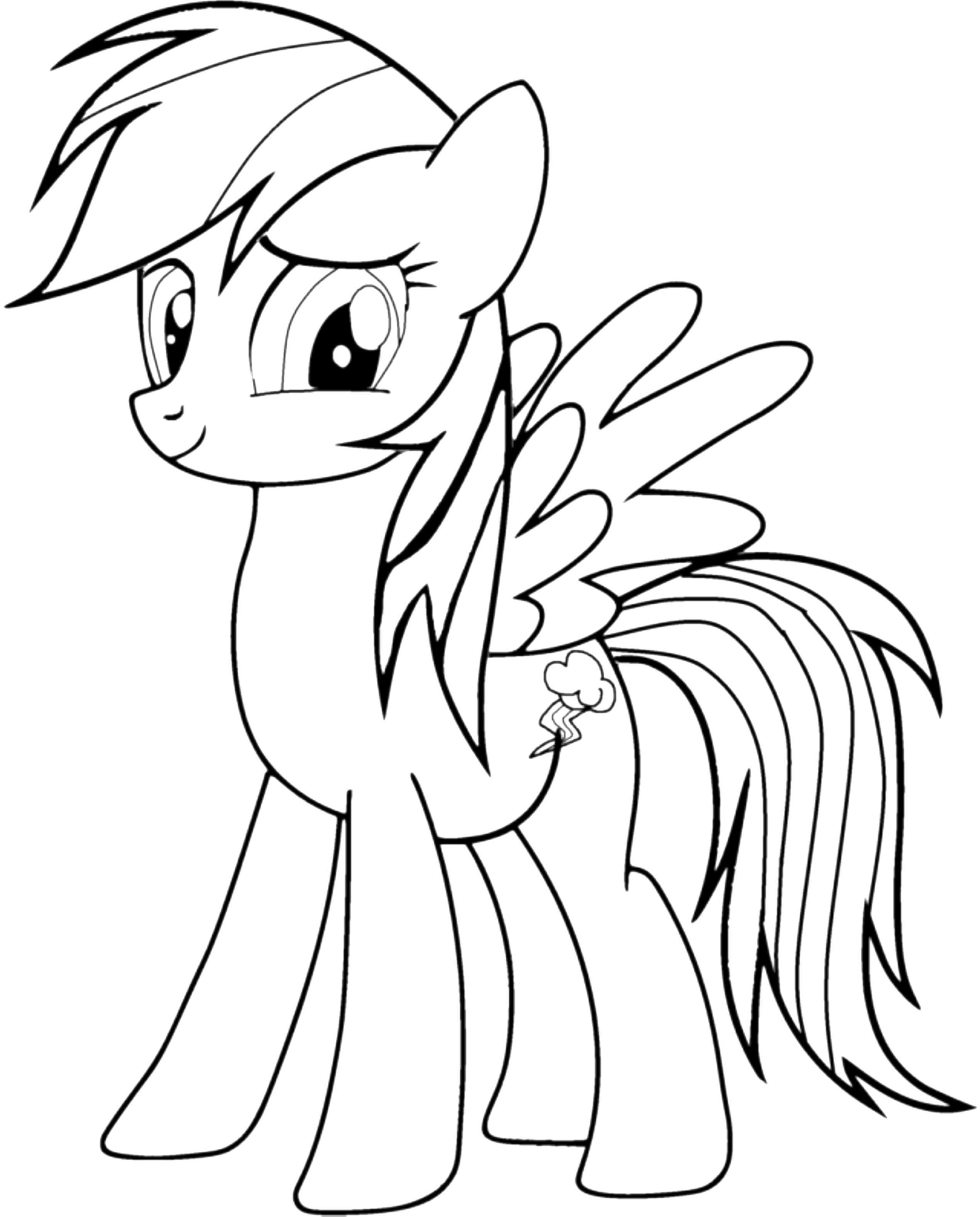 Rainbow dash coloring pages