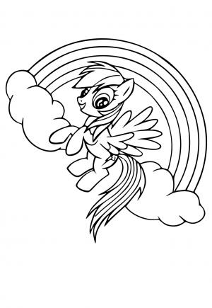 Free printable rainbow dash coloring pages for adults and kids