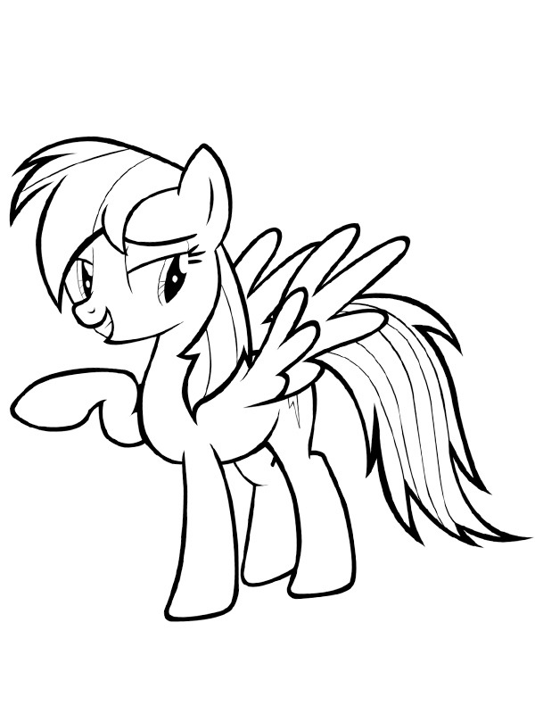 Rainbow dash coloring page