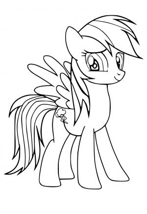 Free printable rainbow dash coloring pages for adults and kids