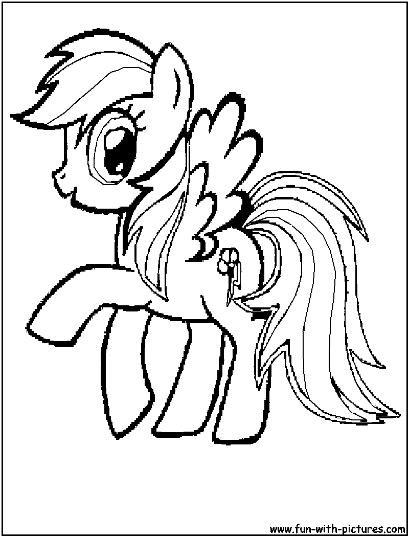 Mylittlepony rainbowdash coloring page