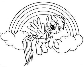 Rainbow dash coloring pages printable for free download