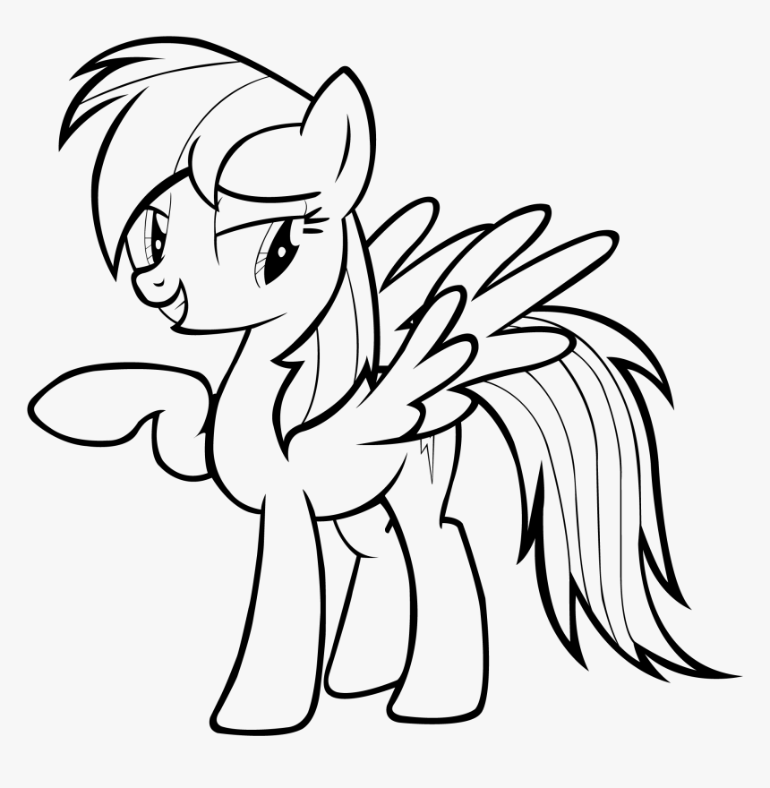 Rainbow dash coloring pages for kid my little pony