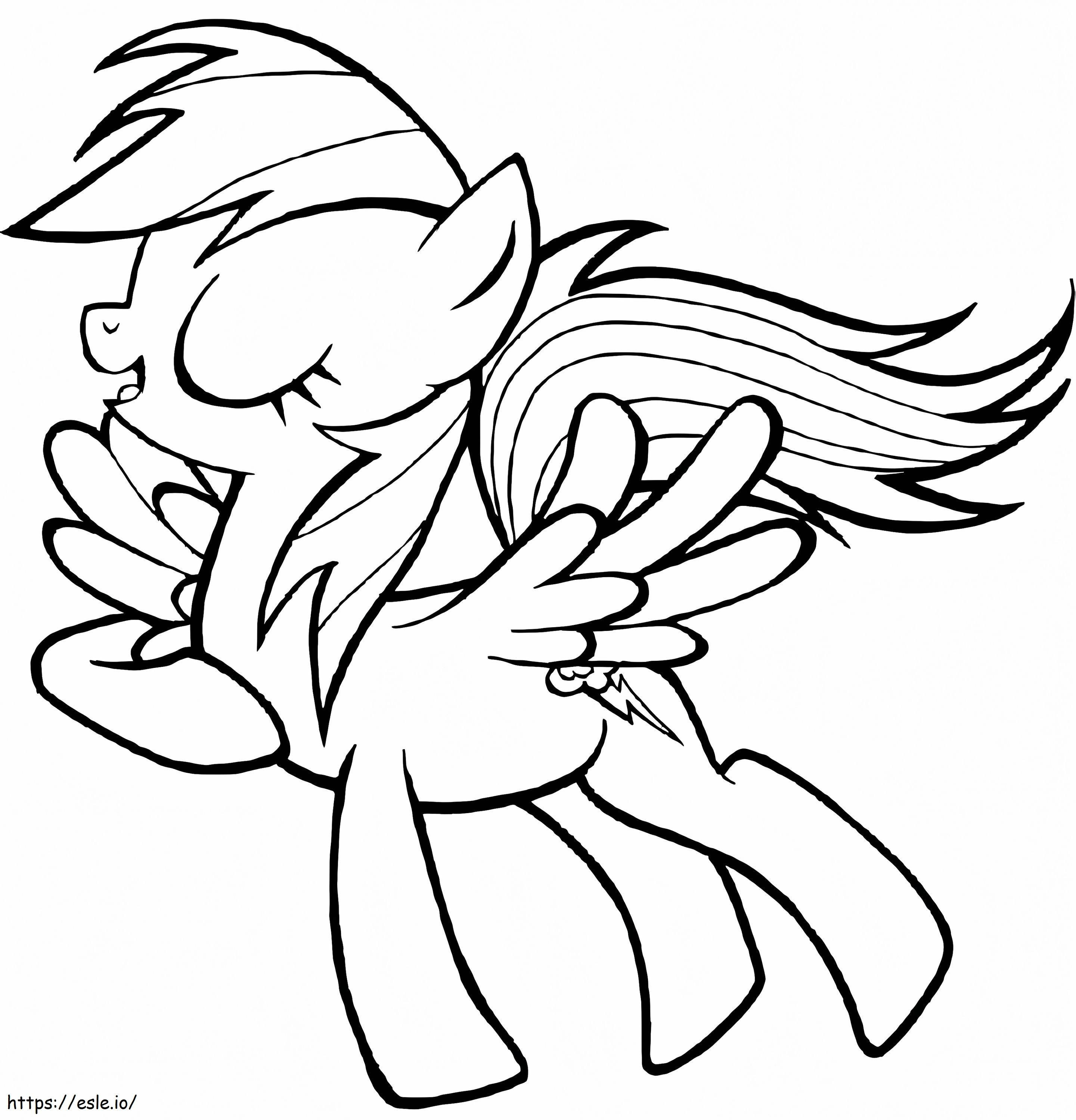 Rainbow dash coloring page