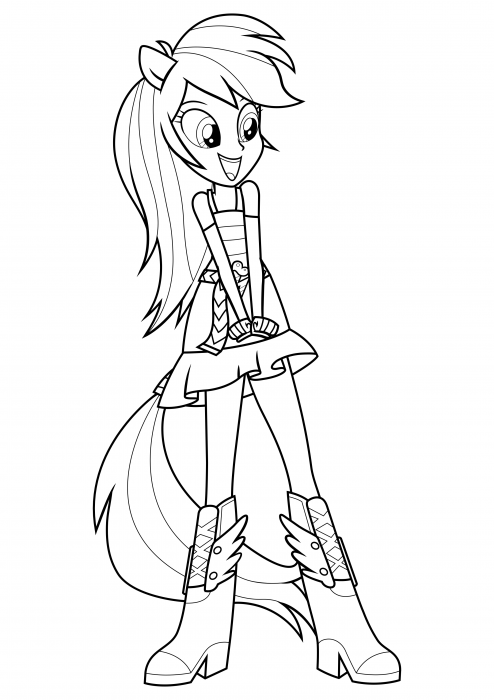 Rainbow dash dance coloring pages my little pony equestria girls coloring pages