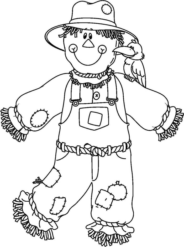 Scarecrow coloring pages by coloringpageswk on