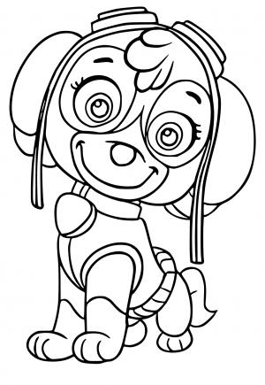Free printable skye paw patrol coloring pages for adults and kids