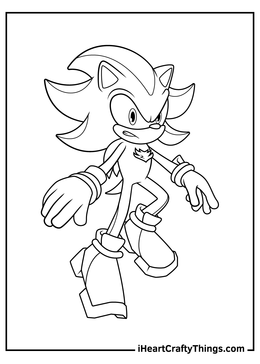 Shadow the hedgehog coloring pages updated