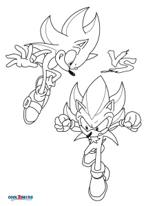 Free printable super sonic coloring pages for kids