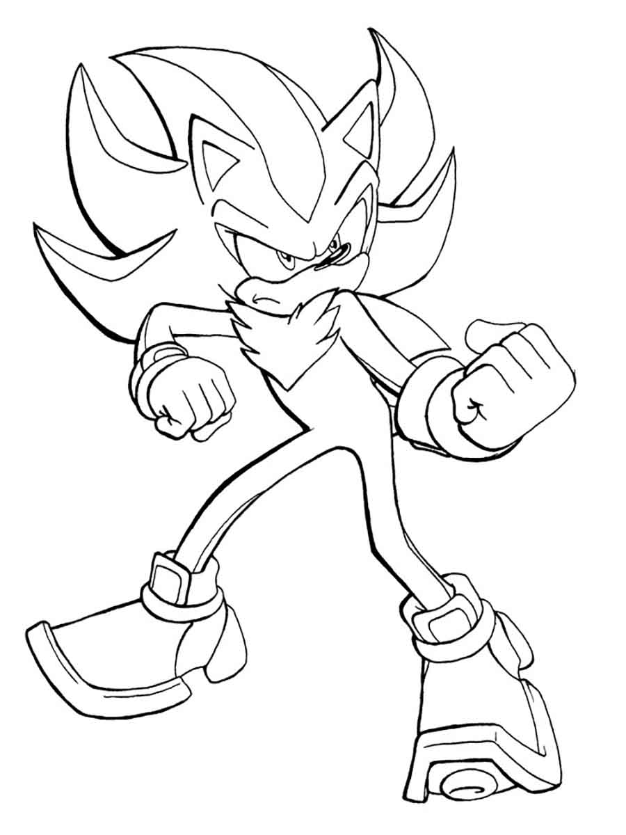 Shadow the hedgehog coloring pages