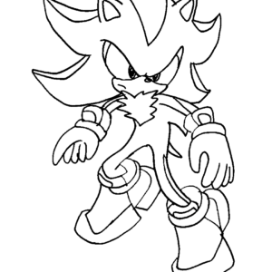 Shadow the hedgehog coloring pages printable for free download