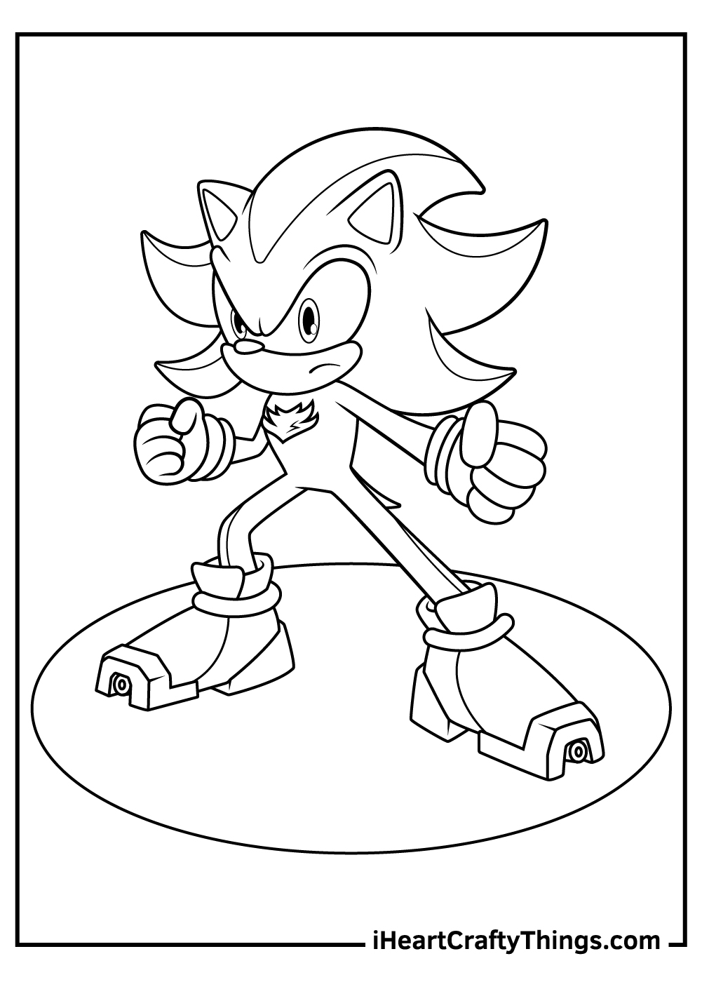 Shadow the hedgehog coloring pages updated