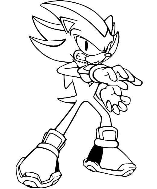 Shadow the hedgehog coloring pages