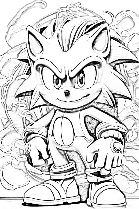 Sonic coloring pages free