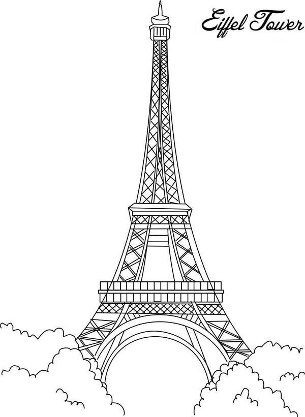 Eiffel tower is the proud of france coloring page