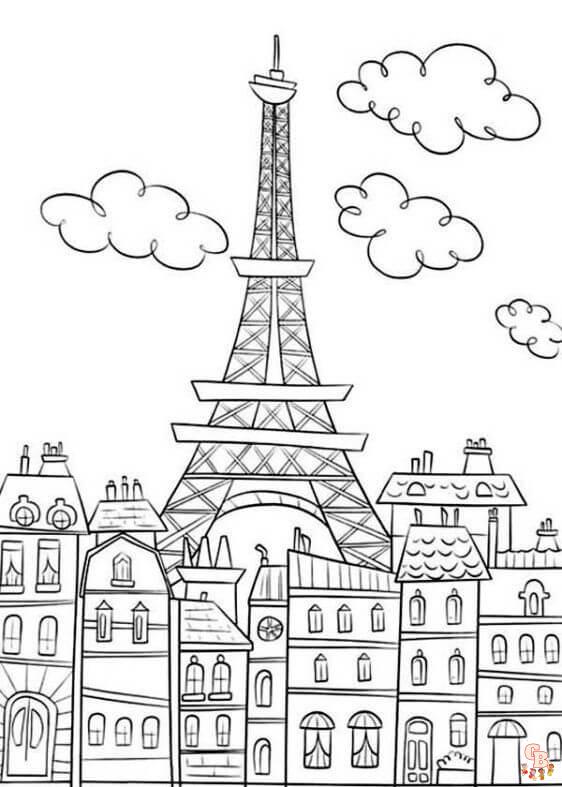 Discover the best eiffel tower coloring pages for free on