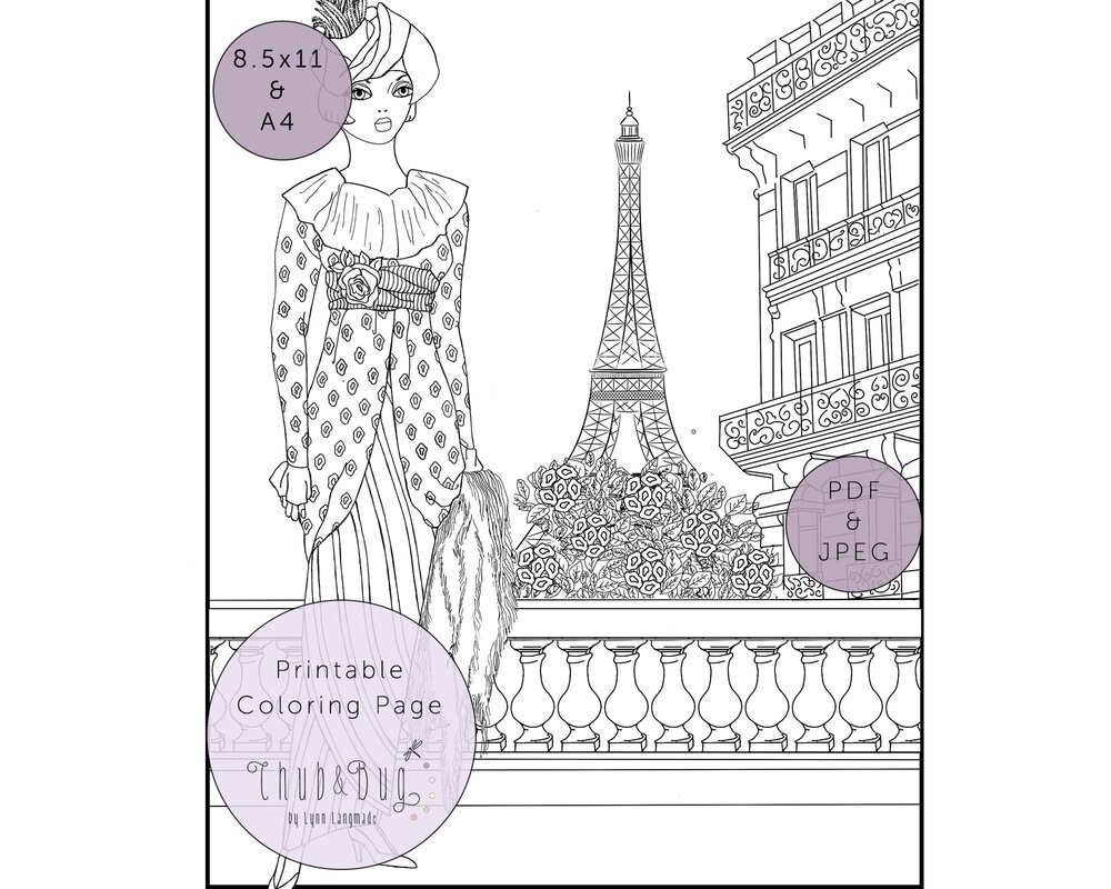 Paris coloring pages