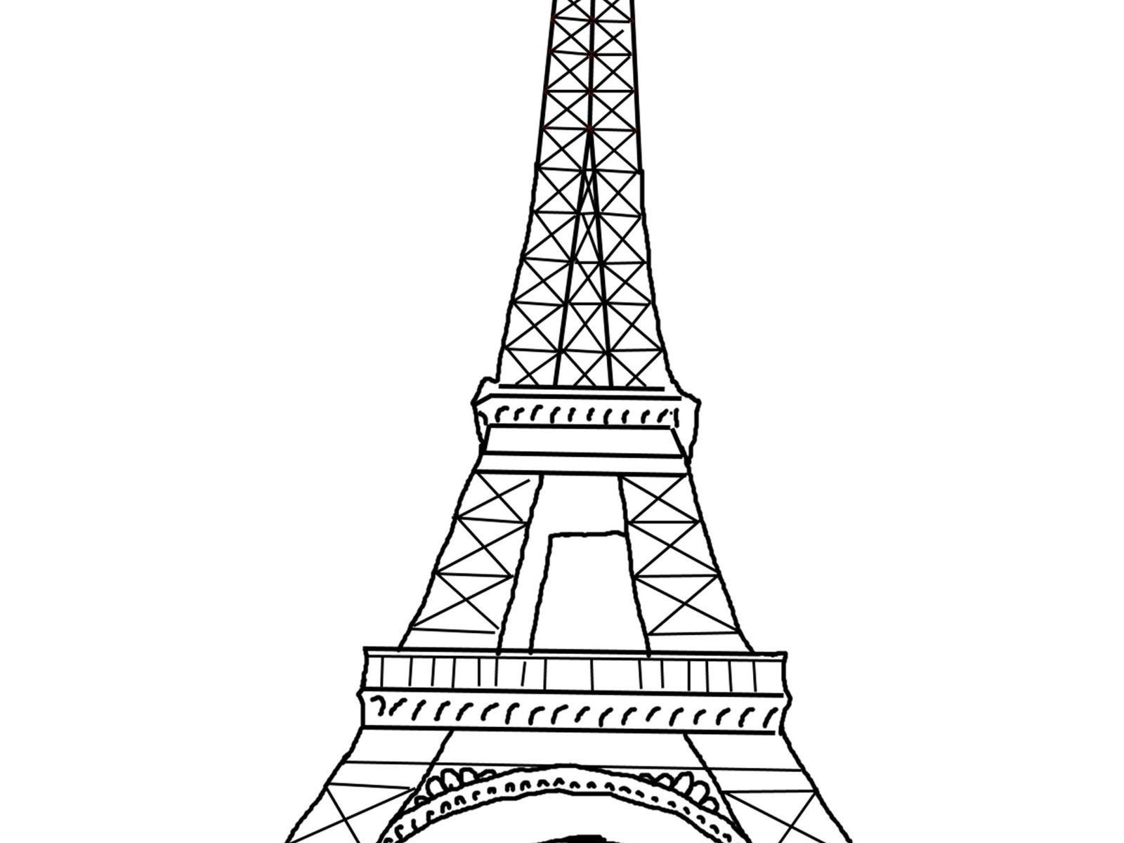 Amazing image of eiffel tower coloring page